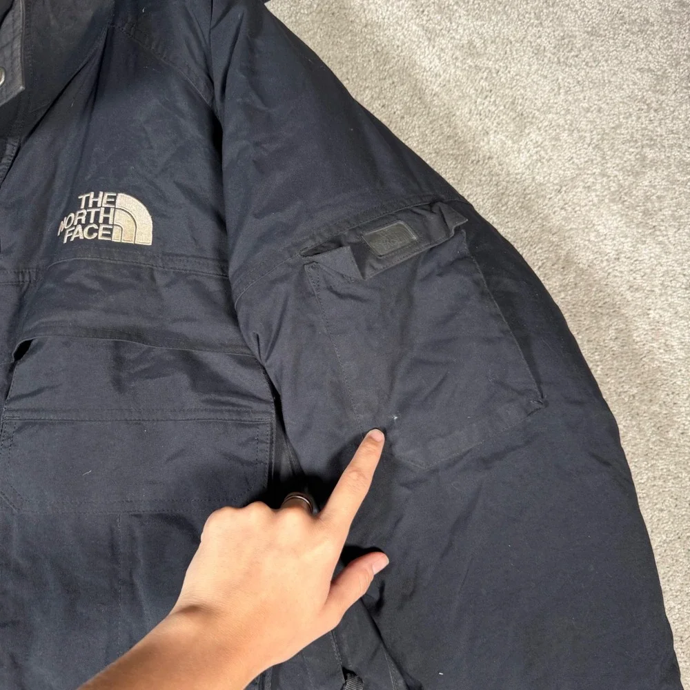 The North Face Mens XXL Black HyVent Fur Hooded Down McMurdo Parka Jacket READ